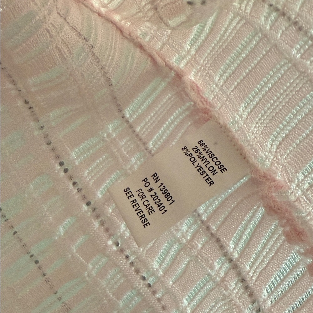 Light Pink Button-Down Rhinestone Short Sleeve Ca… - image 4